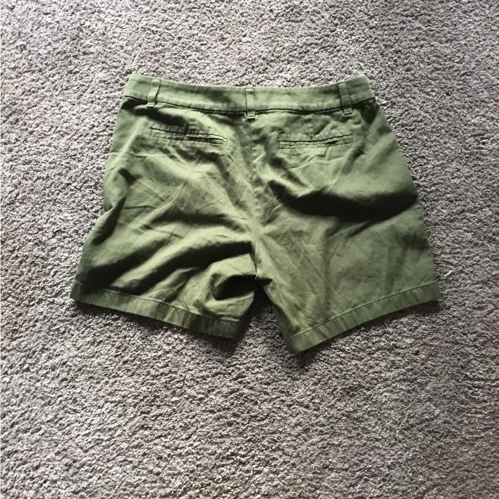 J. Crew Green Bermuda Shorts Classic Cotton Blend